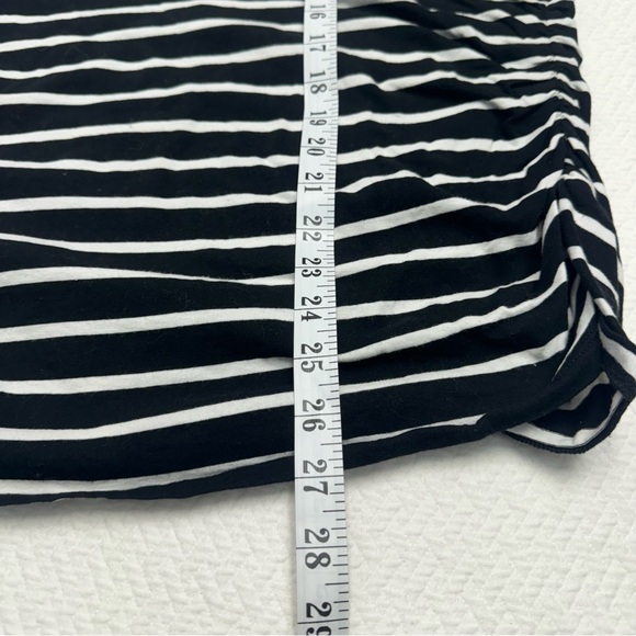 Michael Kors Black/White Stripe Boat Neck 3/4 Sleeve T-Shirt Size L - Picture 10 of 10